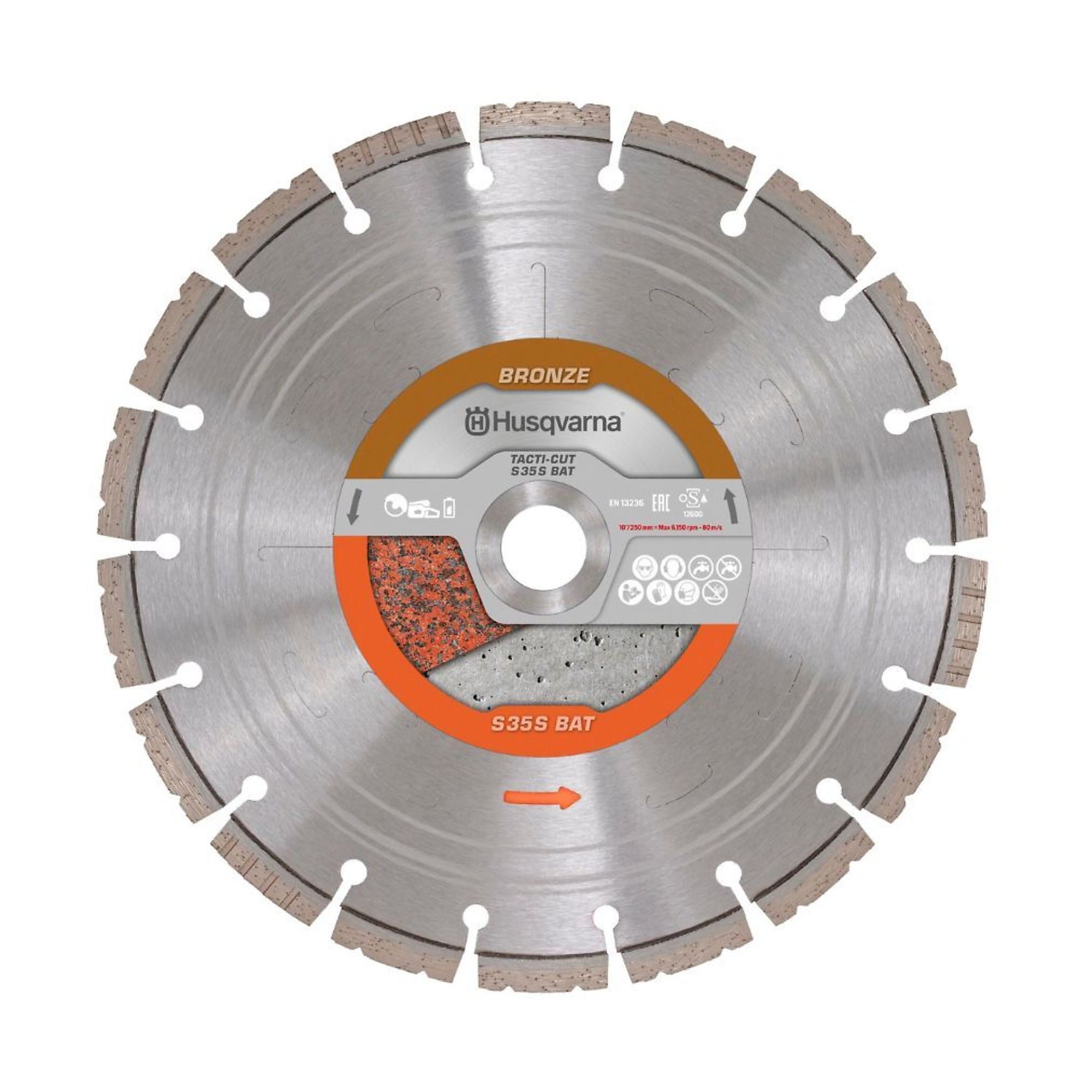 Husqvarna, Diamond Blade, Blade Diameter 10 in, Included (qty.) 1 Model# 536588403